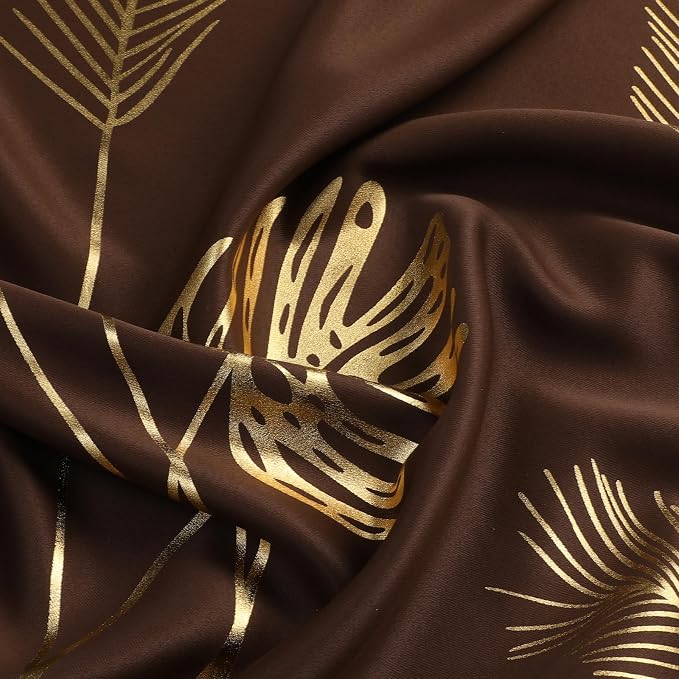 Brown Blackout Curtains for Living Room 102 Inches Long, Room Darkening Energy - Image 5