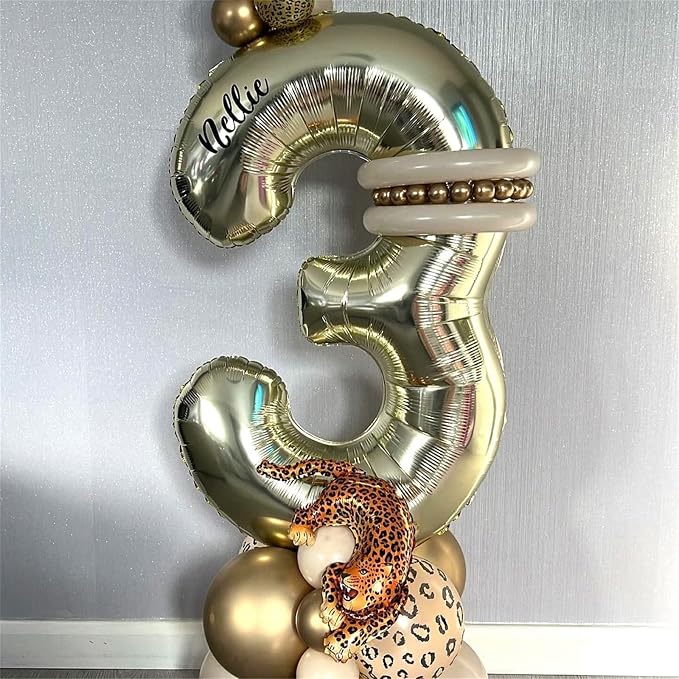 Gold 16th Birthday Balloons for Boys Girls, 40 Inch Champagne Gold Foil Number - Image 4