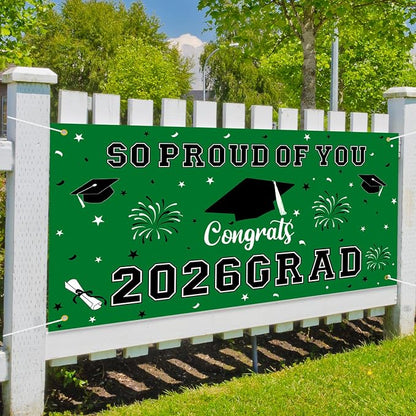 Graduation Decorations 2026 Green Graduation Banner 66.1" x 33.8" Graduation - Image 5