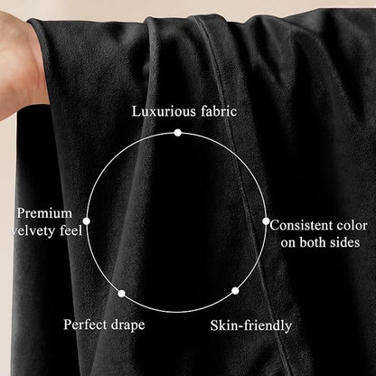 Extra Long Black Velvet Curtains - Image 4