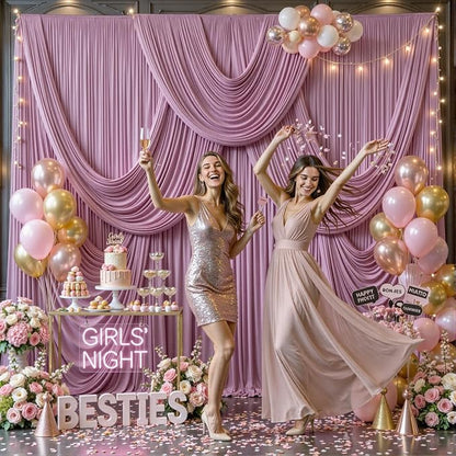 10x12 Dusty Pink Backdrop Curtains - Image 4