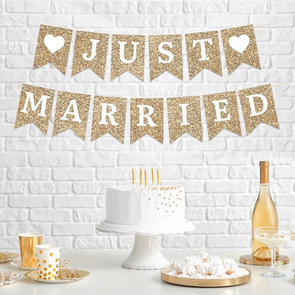 Pre-Strung Just Married Banner - Image 8
