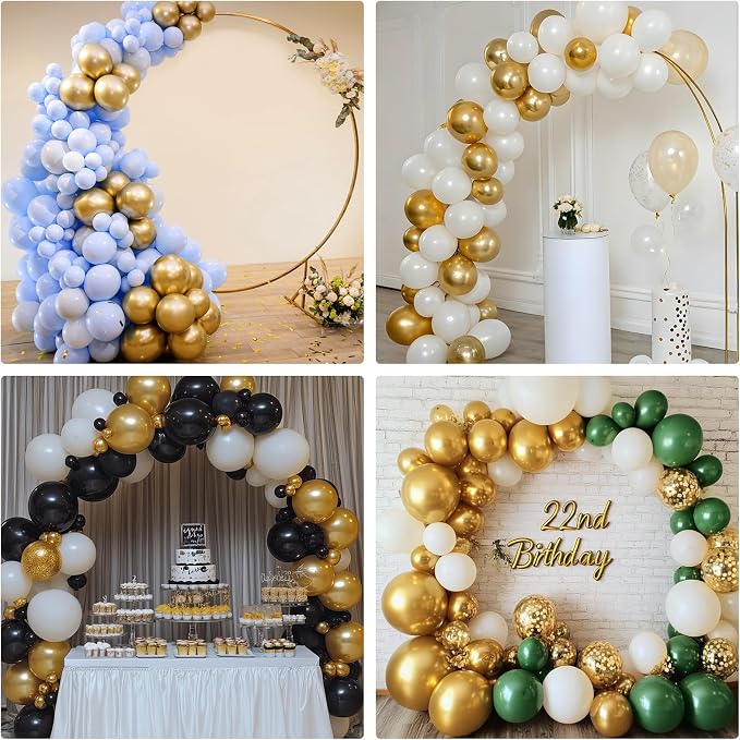 APLANET 150pcs Gold Balloons Different Sizes 18 12 10 5 Inch, Happy New Year - Image 7