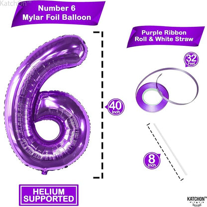 KatchOn Giant Purple 6 Balloon - Image 2