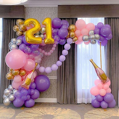 Gold 21 Number Balloons, 40 Inch Giant Number 21 Balloons Foil Mylar Helium - Image 6
