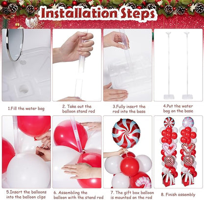 Skylety 2 Sets Balloon Column Stand Kit Balloon Tower Stand - Image 3