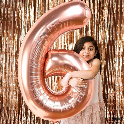 KatchOn, Giant Rose Gold Number 6 Balloon - Image 3