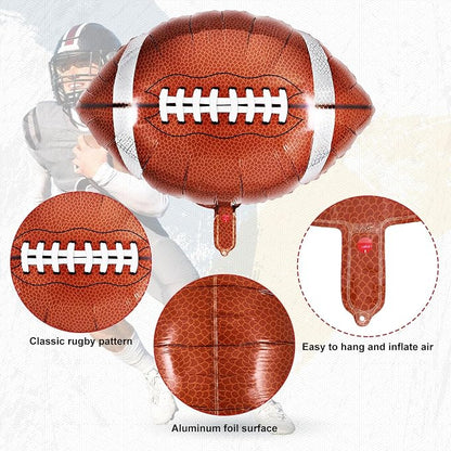 12 Pcs Football Balloons, 18 Inch Football Foil Balloons, Football Party - Image 5