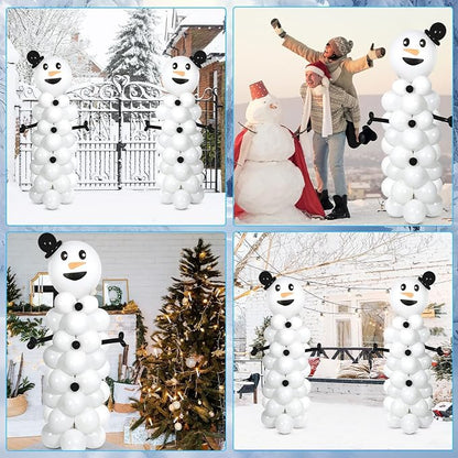 2 Sets Snowman Balloon Column Stand Kit - Image 6