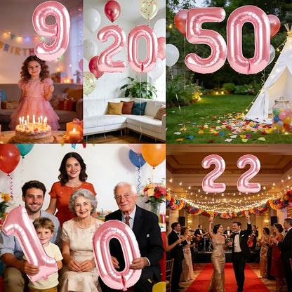 40 Inch Number 50 Balloons for 50th Birthday Party Decorations, 0-100 Jewelry - Image 7