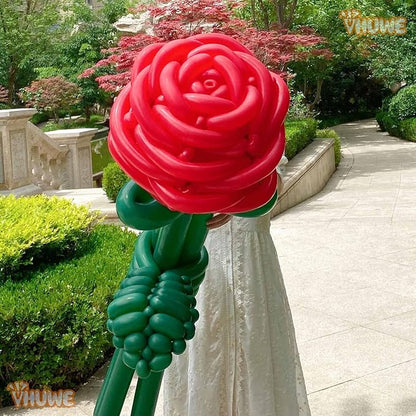 260 Balloons Red, Thickened 100 Pack Long Balloons Twisting Skinny Magic - Image 3