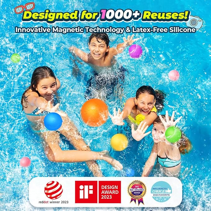 12Pcs Reusable Water Balloons, Pool Beach water Toys - Image 2