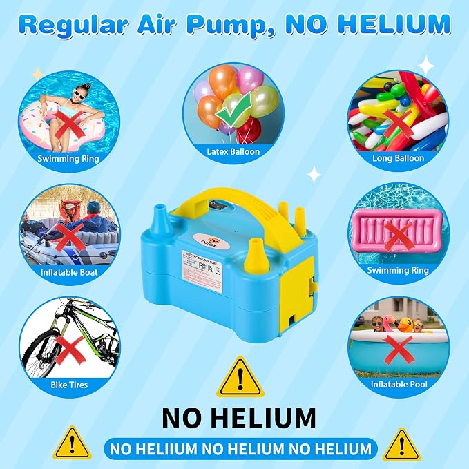 Balloon Pump Electric Portable Dual Nozzle | Air Pump - Image 4