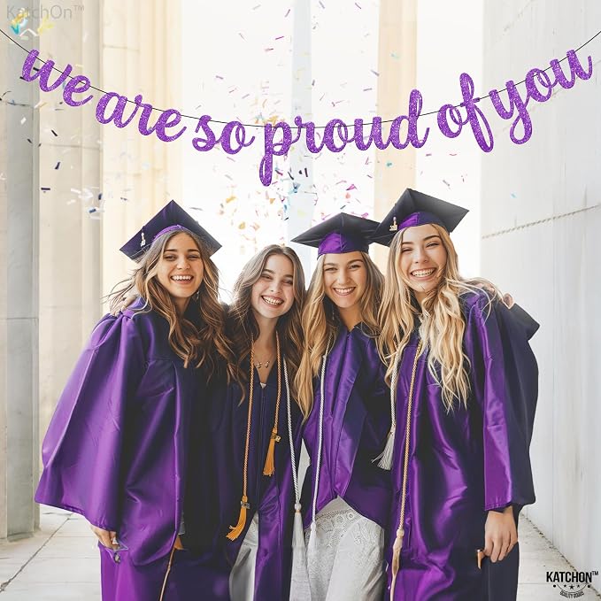 KatchOn Purple Graduation Decorations 2026 10 Feet | We are So Proud of You - Image 8