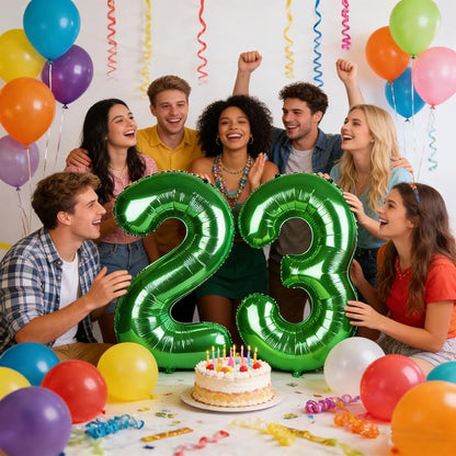 Number 19 Balloons 40 Inch for 19 91 Birthday Party Decorations, Dark Green | - Image 4