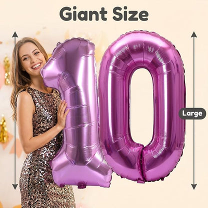 Number 10 Balloon Foil Mylar Balloons - Image 4