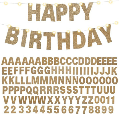 TaoBary 112 Pcs DIY Letter Kit Glitter Customizable Banner Letters Include 107 by TaoBary