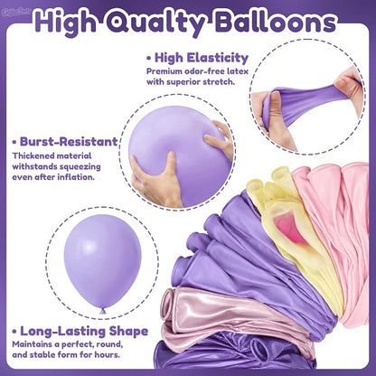 Pink Purple Balloons, Light Pink Purple Balloon - Image 3