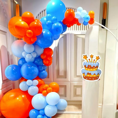Blue and Orange Balloons Garland Arch Kit - Image 4