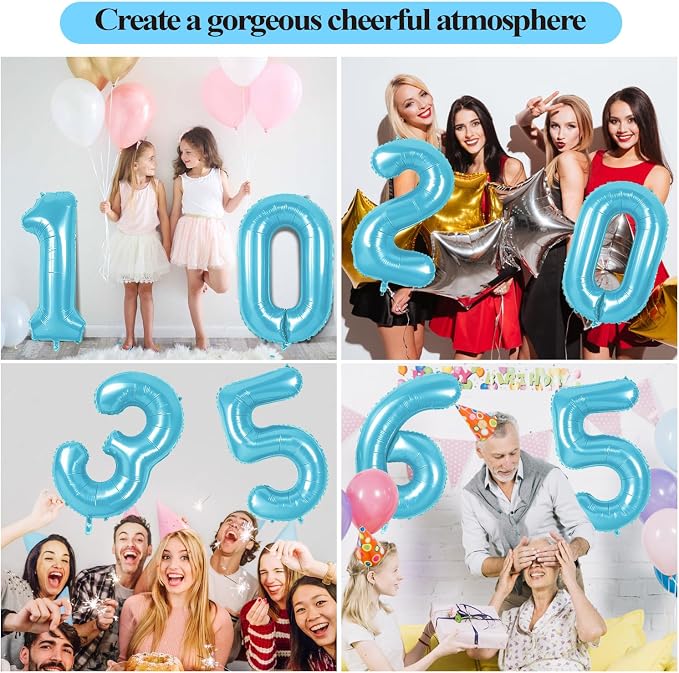 Number 59 Balloons for 59th Birthday Party Decorations, 0-100 Large No.59 - Image 7