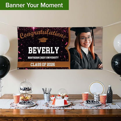 Graduation Banner, Personalized Image And Text - Image 3