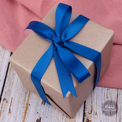 Ribbli Royal Blue Double Faced Satin Ribbon, 1/2” x Continuous 25 Yards - Image 2
