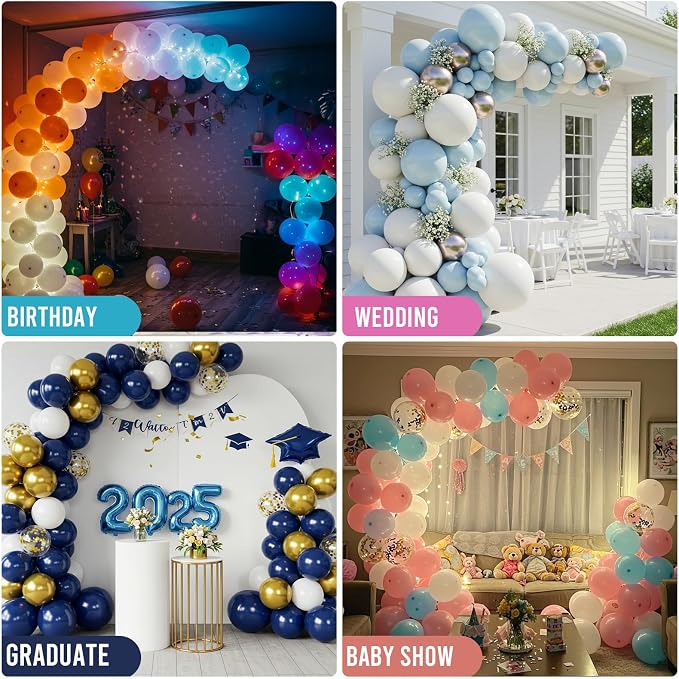 AerWo Lighted Balloon Arch Kit, Half Curved Balloon Arch Stand - Image 7