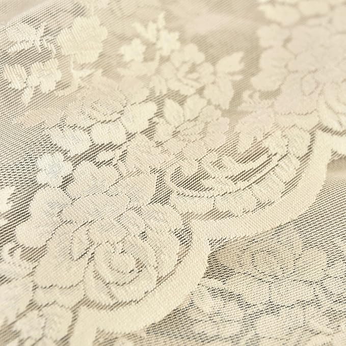 Kotile Short Beige Lace Curtains - Image 7