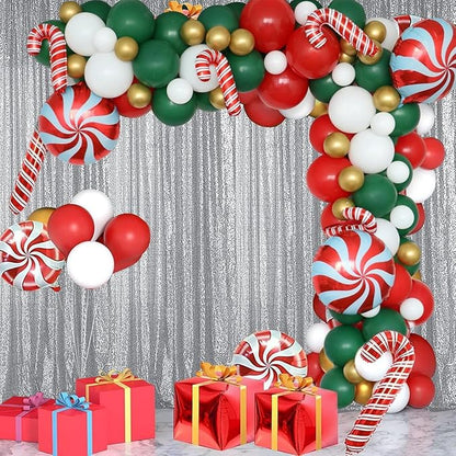 Sugargirl Silver Sequin Backdrop Curtain 3 Panels 2FTx8FT Glitter Silver - Image 7