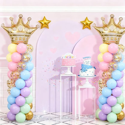 Pastel Princess Party Balloon Column Stand Arch Kit Set of 2 - Image 2