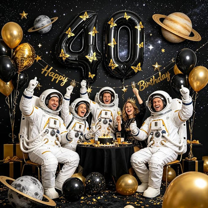 40 Inch Black Number 0 Balloon - Image 6