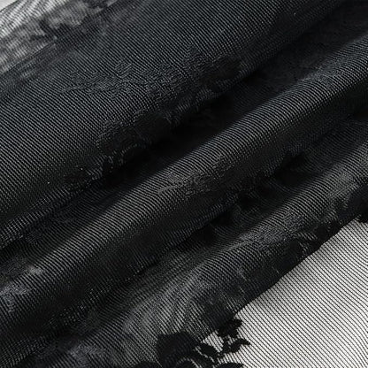 Kotile Vintage Black Lace Curtains - Image 7