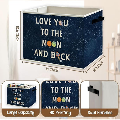 Love You to the Moon and Back Nursery Storage Basket - Image 5