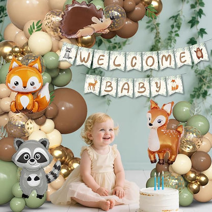 167Pcs Woodland Animals Baby Shower Decorations - Image 5