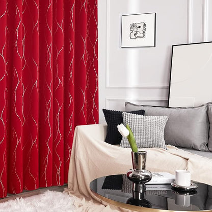 Deconovo Living Room Curtains 63 Inches Long, Thermal Insulated, Room Darkening - Image 4