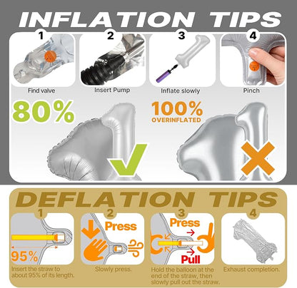 PartyWoo Number Balloons 40 Inch Black Number 0 Kit 25pcs - Image 6