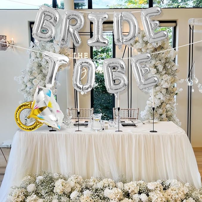 Silver Bachelorette Party Decorations, Bride To Be Bridal Shower Letter - Image 5