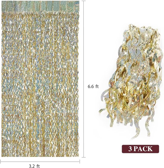 Champagne Gold Foil Fringe Backdrop - Image 3