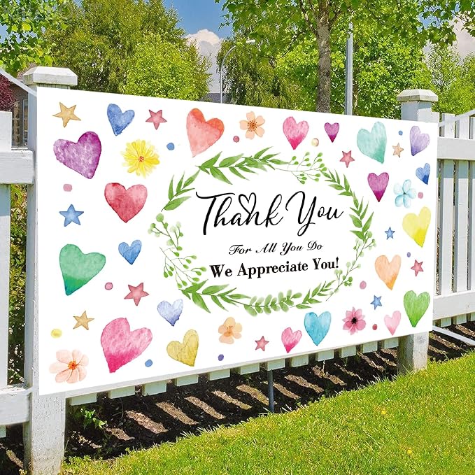 Colorful We Appreciate You Banner Thank You - Image 5
