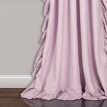 Lush Decor Reyna Ruffle Window Curtain Panel Set, Lilac - Image 4