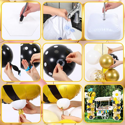 Kasyat 2 Sets Bee Theme Party Balloon Column Stand Kit - Image 2