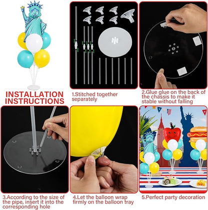 4 Sets New York Party Decorations Balloons Stand Kit - Image 3