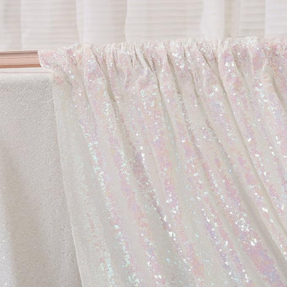 Poise3EHome 6FT x 6FT Iridescent Sequin Photography Backdrop Curtain - Image 5