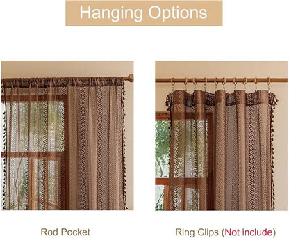 Sutuo Home Lace Sheer Boho Curtains - Image 5