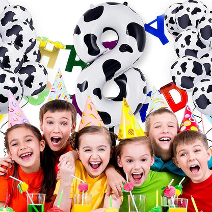 Cow Print Number 8 Balloon, Large 40 Inch Cow Number Birthday Balloons - Image 4