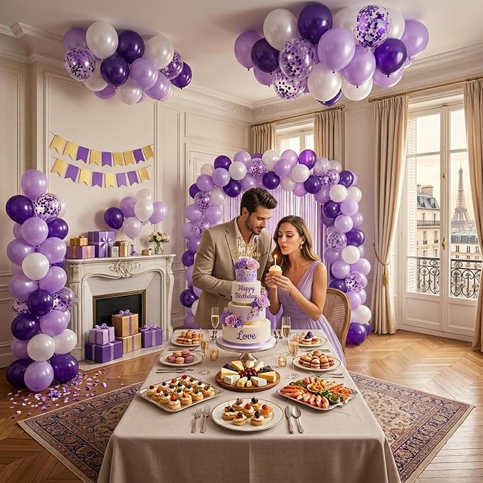60-Pack 12-Inch Confetti Latex Balloons - Image 9