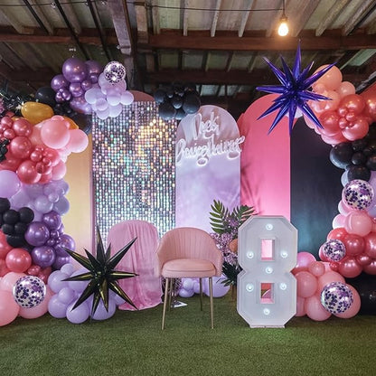 Pink and Purple Balloon Garland Arch Kit - Image 5