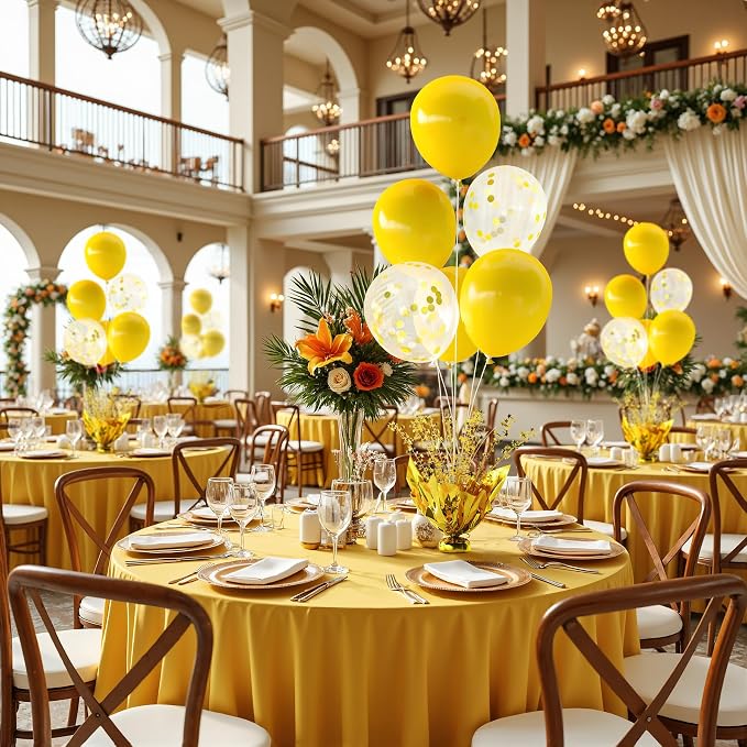Gold Balloon Table Centerpiece Kit, 6 Sets Gold Balloon Stands - Image 4