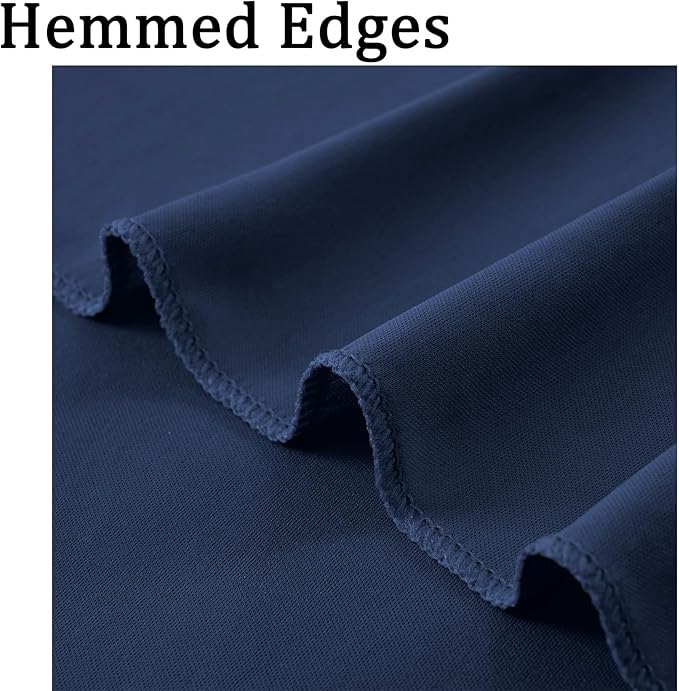 10ft x 10ft Wrinkle Free Navy Blue Backdrop Curtains Panels, 2 Panels 5x10ft - Image 5