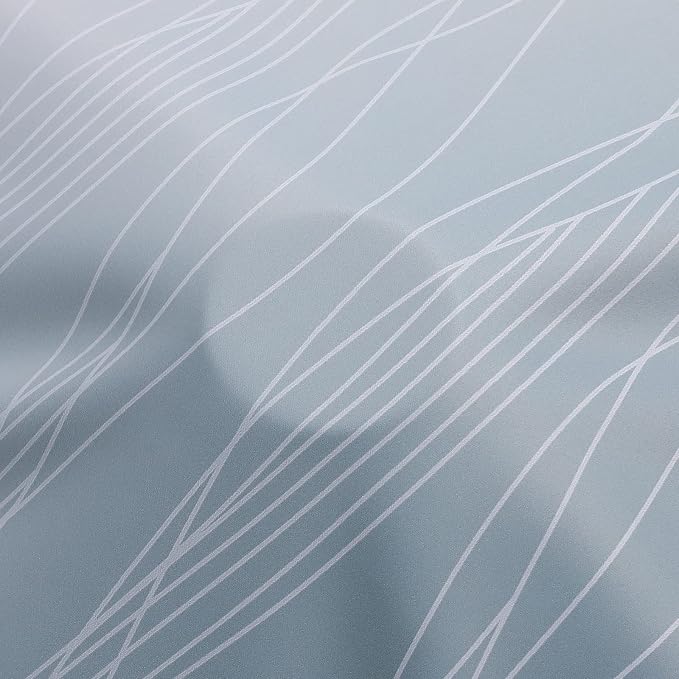 Stone Blue and Greyish White Blackout Curtains 96 Inches Long, Full Room - Image 8